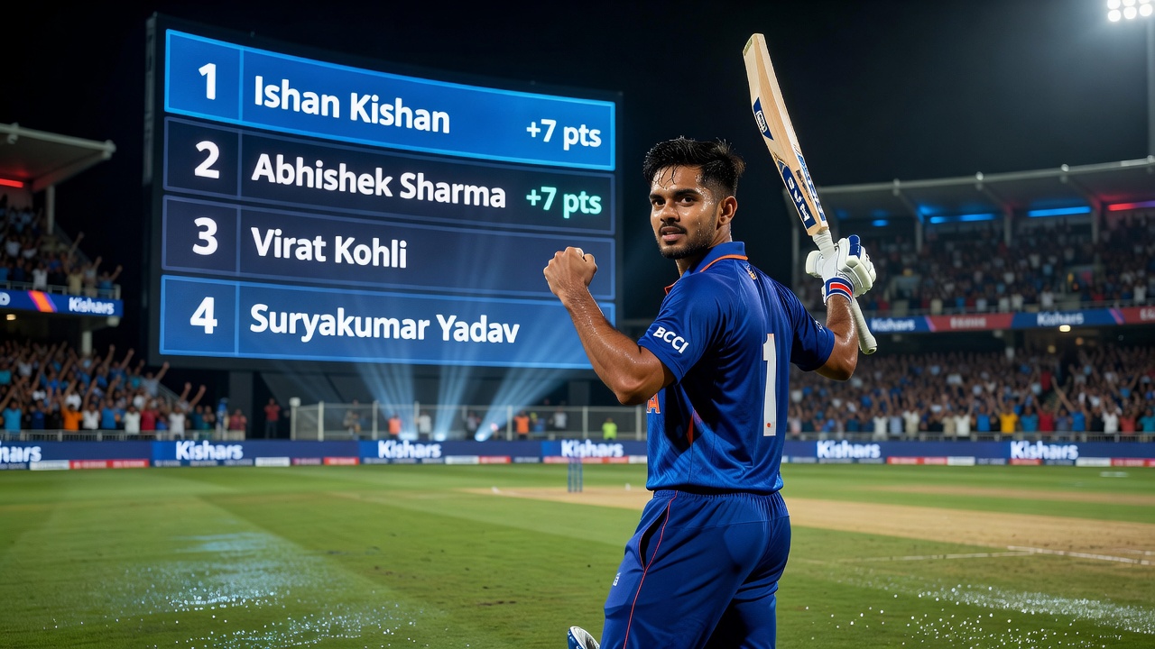 Ishan Kishan desbanca Abhishek Sharma e conquista o topo do ranking T20I da ICC