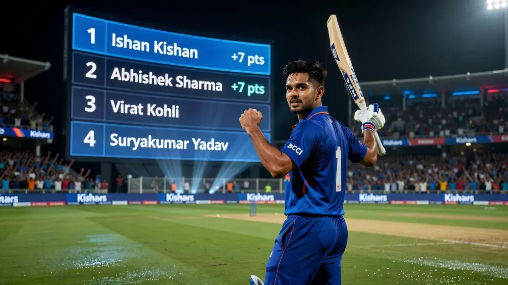 Ishan Kishan desbanca Abhishek Sharma e conquista o topo do ranking T20I da ICC