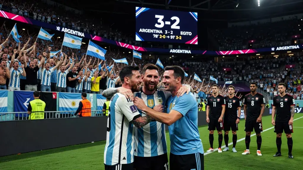Argentina sobrevive a virada dramática e encara a Suíça nas quartas da Copa